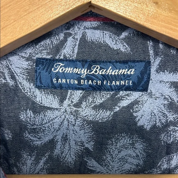 Tommy Bahama Canyon Beach Pebble Clay Plaid Flannel Shirt - Picture 5 of 11